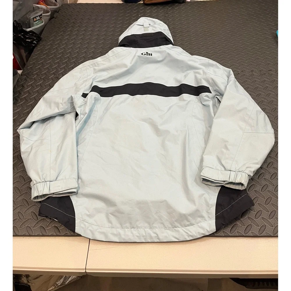 Gill IN3 Inshore Lite Jacket Womens 14 Light Blue Waterproof Breathable Hooded